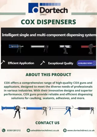 Shop Cox Caulking Guns  Cox Sealant Guns – Dortech Direct