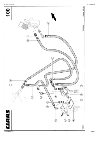 CLAAS RANGER 945 GX Telehandler Parts Catalogue Manual Instant Download (SN 50800095-50899999)