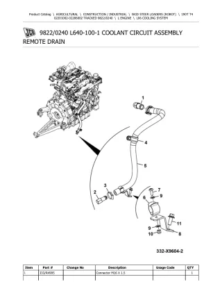 JCB 190T T4 SKID STEER LOADER (ROBOT) Parts Catalogue Manual (Serial Number  02201002-02206002)