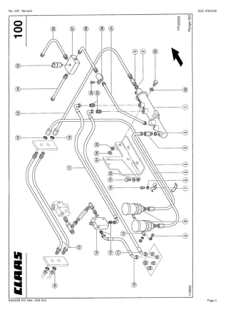 CLAAS RANGER 975-964 and 928-925 Telehandler Parts Catalogue Manual Instant Download (SN 51600387-51699999)