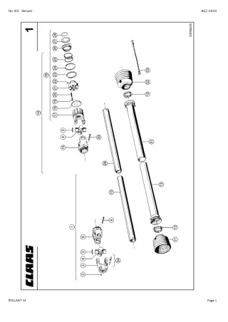 CLAAS ROLLANT 34 Baler Parts Catalogue Manual Instant Download (SN 00500001-00599999)