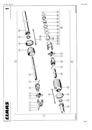 CLAAS ROLLANT 42 Baler Parts Catalogue Manual Instant Download (SN 00900001-00901399)