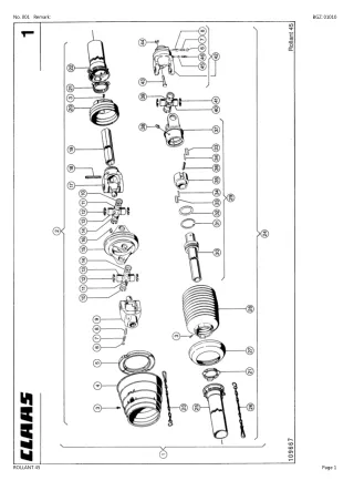 CLAAS ROLLANT 45 Baler Parts Catalogue Manual Instant Download (SN 00901400-00999999)