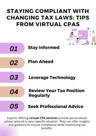 Staying Compliant With Changing Tax Laws: Tips From Virtual CPAs