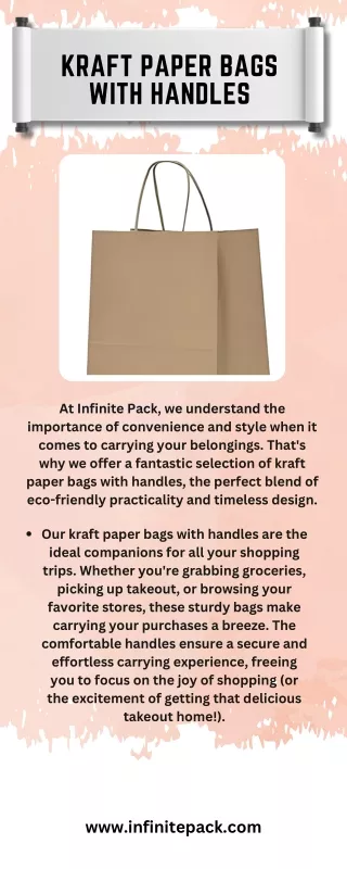 KRAFT PAPER BAGS WITH HANDLES