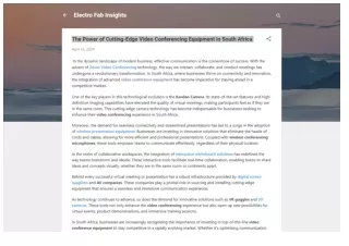 The Power of Cutting-Edge Video Conferencing Equipment in South Africa
