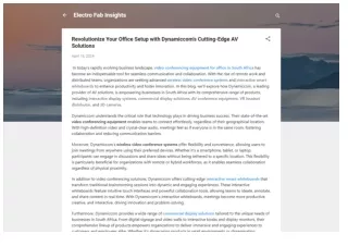 Revolutionize Your Office Setup with Dynamiccom's Cutting-Edge AV Solutions