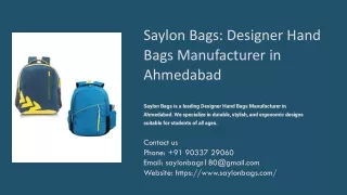 Designer Hand Bags Manufacturer in Ahmedabad, Best Designer Hand Bags Manufactur