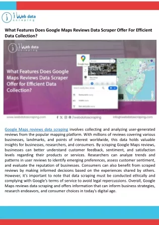 What Features Does Google Maps Reviews Data Scraper Offer For Efficient Data Collection.PPt