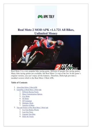 Real Moto 2 MOD APK v1.1.721 All Bikes, Unlimited Money