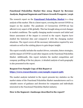 Functional Polyolefins Market