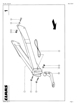 CLAAS SPRINT 230 T Loader Wagon Parts Catalogue Manual Instant Download (SN 36101001-36199999)