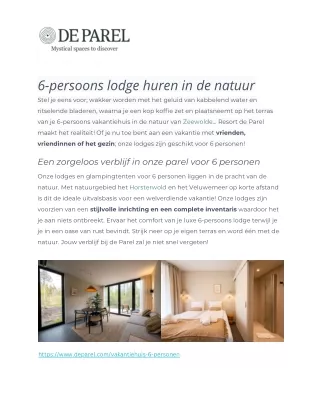 6 persoons vakantiehuis - De Parel