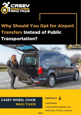 Why Should You Opt for Airport Transfers Instead of Public Transportation