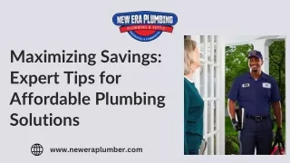 Maximizing Savings Expert Tips for Affordable Plumbing Solutions