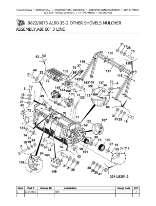 JCB 300T TRACKED Robot Parts Catalogue Manual (Serial Number  01745010-01754999)