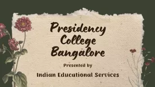 Presidency College Bangalore