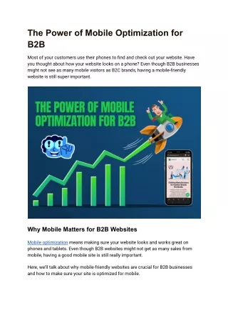 The Power of Mobile Optimization for B2B