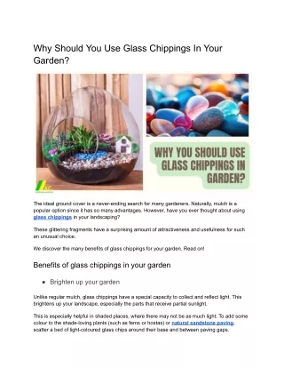 What Are The Benefits Of Using Glass Chippings In Your Garden
