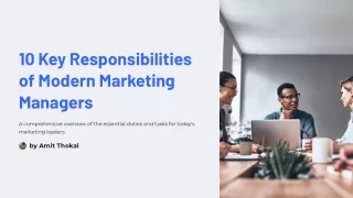 10 Key Responsibilities of Modern Marketing Managers