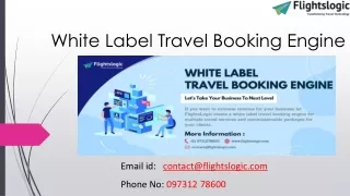 White Label Travel Booking Engine