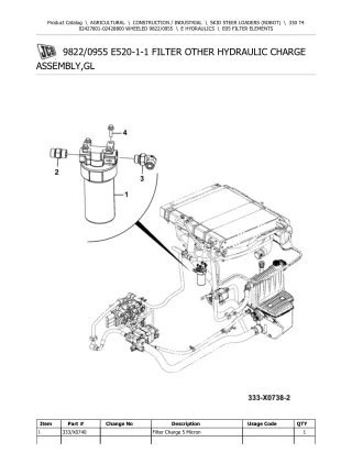 JCB 330 T4 WHEELED Robot Parts Catalogue Manual (Serial Number  02427801-02428800)