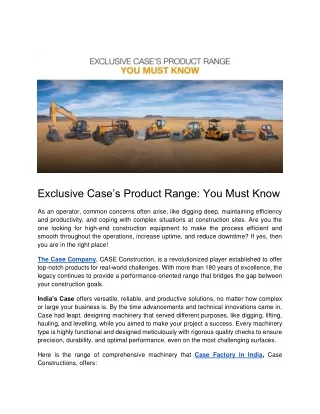 Exclusive Case’s Product Range You Must Know