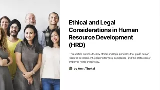 Ethical and Legal Considerations in Human Resource Development (HRD)