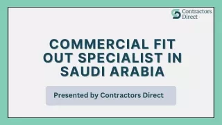 Commercial Fit Out Specialist in Saudi Arabia