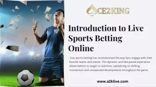 Introduction to Live sports betting online