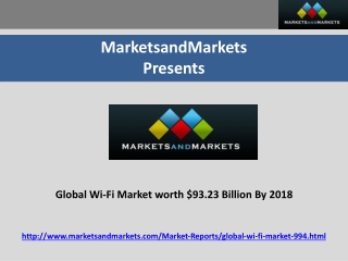 Global Wi-Fi Market Forecasts 2018