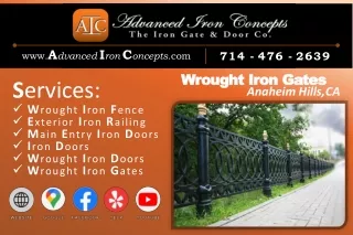 Wrought Iron Gates Anaheim Hills, CA