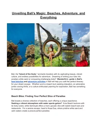 Unveiling Bali's Magic_ Beaches, Adventure, and Everything