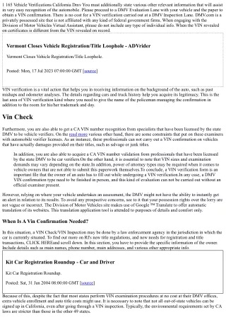 Often Asked Inquiries Regarding Vin Verifications And Vin Verifiers