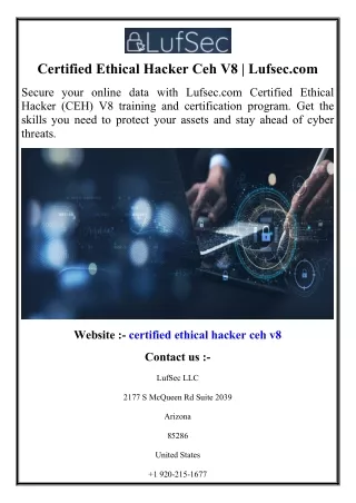 Certified Ethical Hacker Ceh V8  Lufsec.com