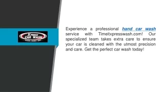 Hand Car Wash  Timeitxpresswash.com