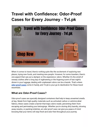 Travel with Confidence_ Odor-Proof Cases for Every Journey - Tvl