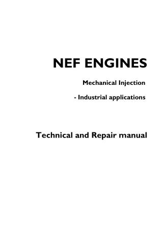 Iveco F4GE04 F4GE06 ENGINE Service Repair Manual Instant Download