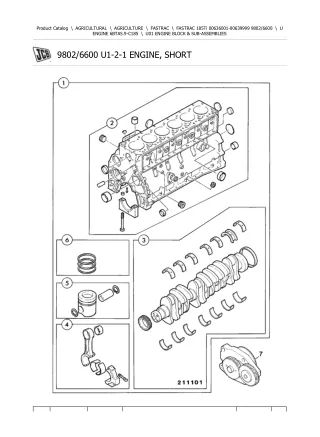 JCB 185 Ti FASTRAC Parts Catalogue Manual Instant Download (SN 00636001-00639999)