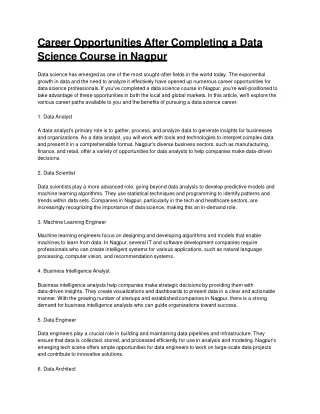 Data Science Course in Nagpur