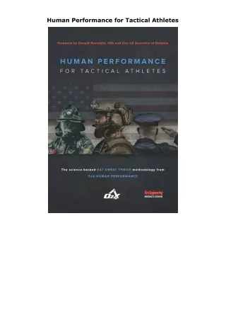 HumanPerformance-forTactical-Athletes