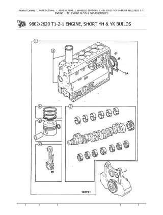 JCB 436 Wheeled Loader Parts Catalogue Manual (Serial Number 00533700-00534199)