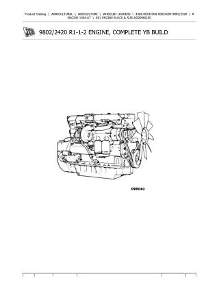 JCB 436B Wheeled Loader Parts Catalogue Manual (Serial Number 00533300-00533699)