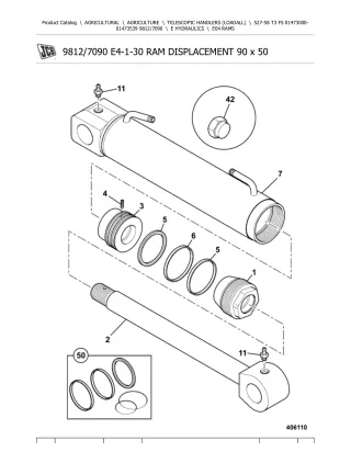 JCB 527-58 T3 FS Telescopic Handlers (Loadall) Parts Catalogue Manual Instant Download (Serial Number 01473000-01473539)