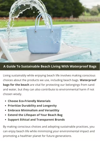 A Guide To Sustainable Beach Living With Waterproof Bags