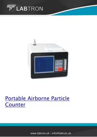 Portable Airborne Particle Counter-Power dissipation	12 W