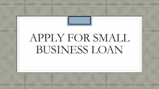 Apply for small business loan