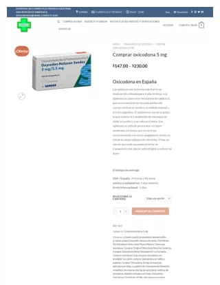 Comprar oxicodona 5 mg