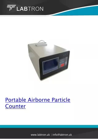 Portable Airborne Particle Counter-Power dissipation 100 W