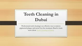 Teeth Whitening in Dubai